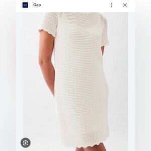 White crochet gap dress